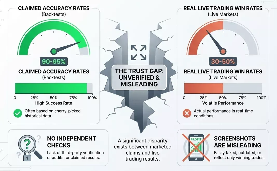 ai crypto signal bot trust gap
