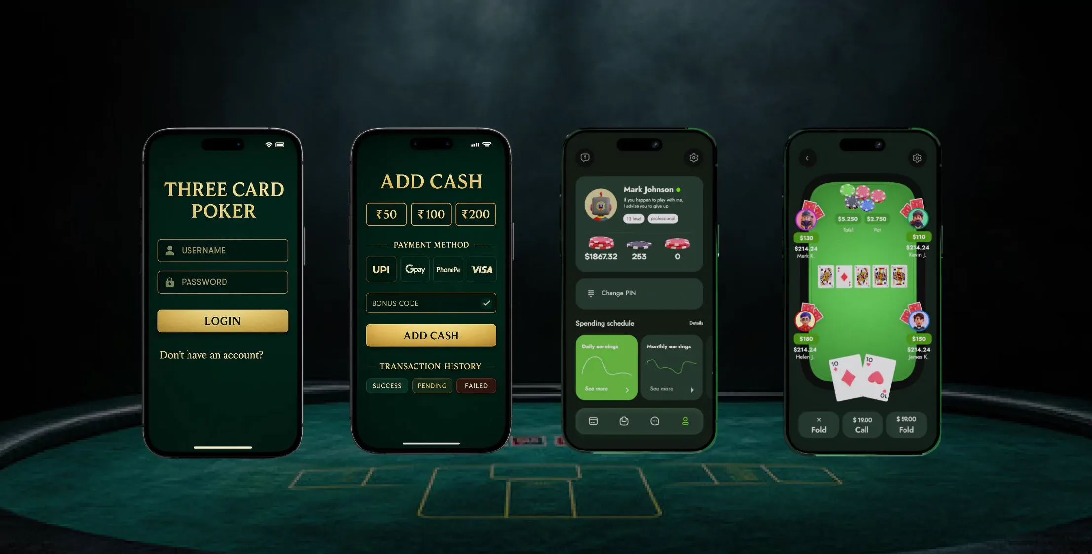 poker game ui design