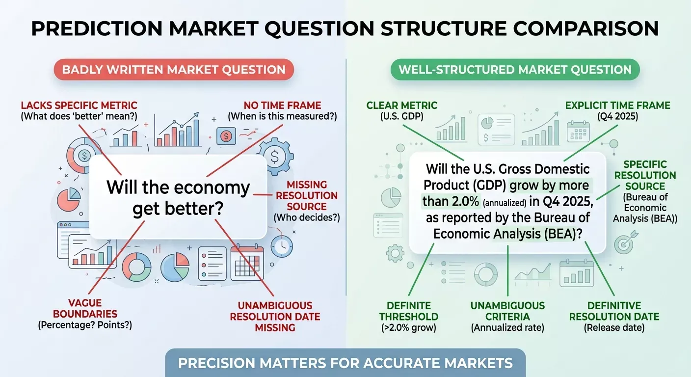 prediction market question structure comparision