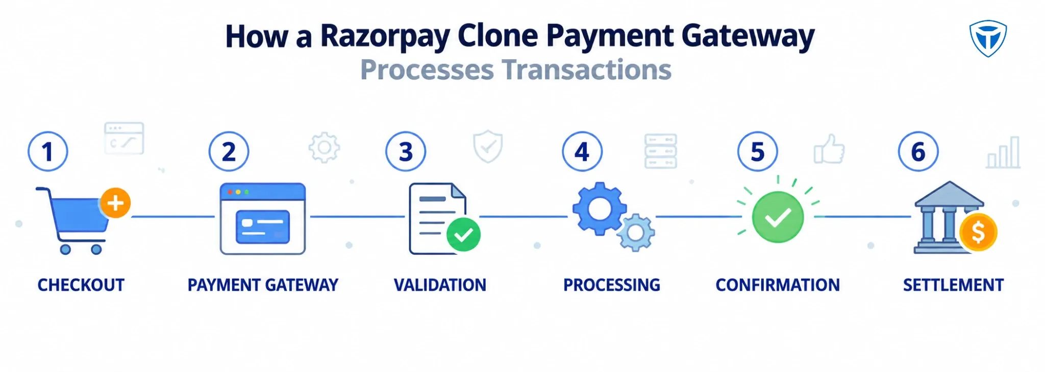 Razorpay clone payment gateway process diagram